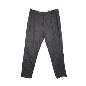 Mens Pants Birmingham Wear Trousers‎ Size 38 Plaid Multicolor Polyester Viscose